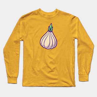 Garlic Vegetable Cartoon Long Sleeve T-Shirt